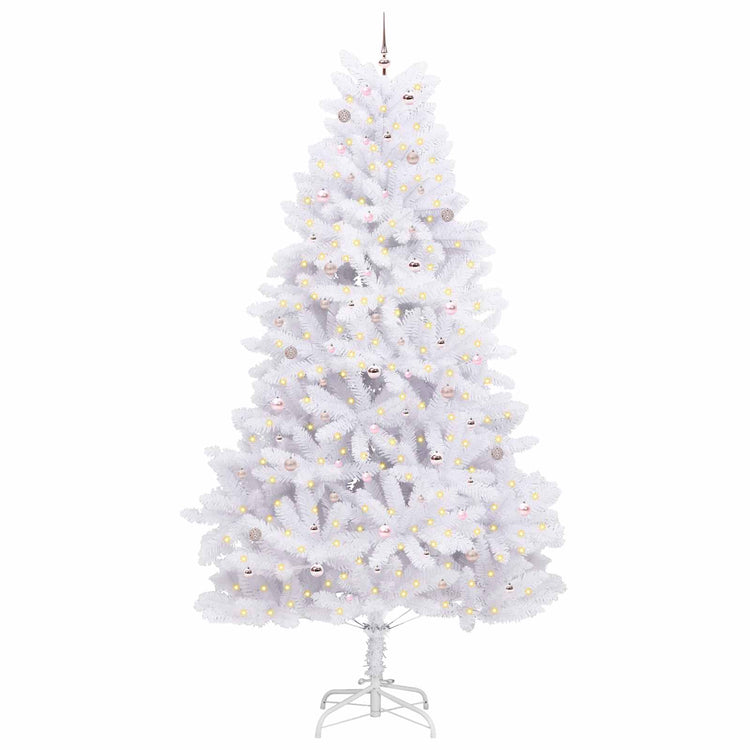 Vidaxx künstlicher klappbarer Weihnachtsbaum weiß 300 cm PVC und Stahl