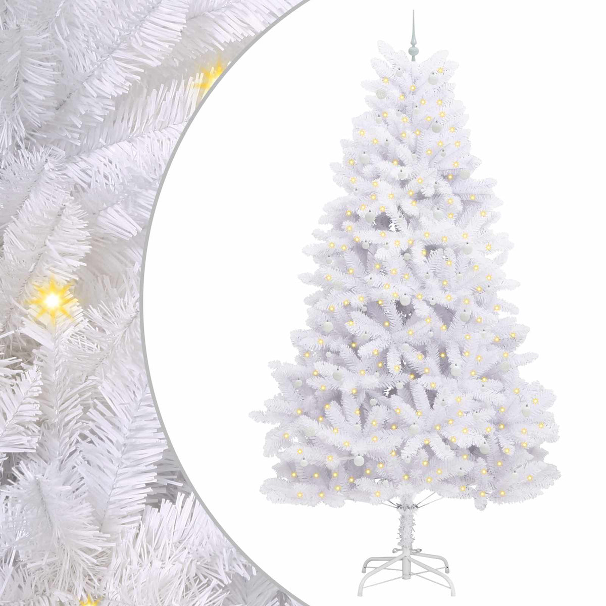 Vidaxx künstlicher klappbarer Weihnachtsbaum weiß 300 cm PVC und Stahl