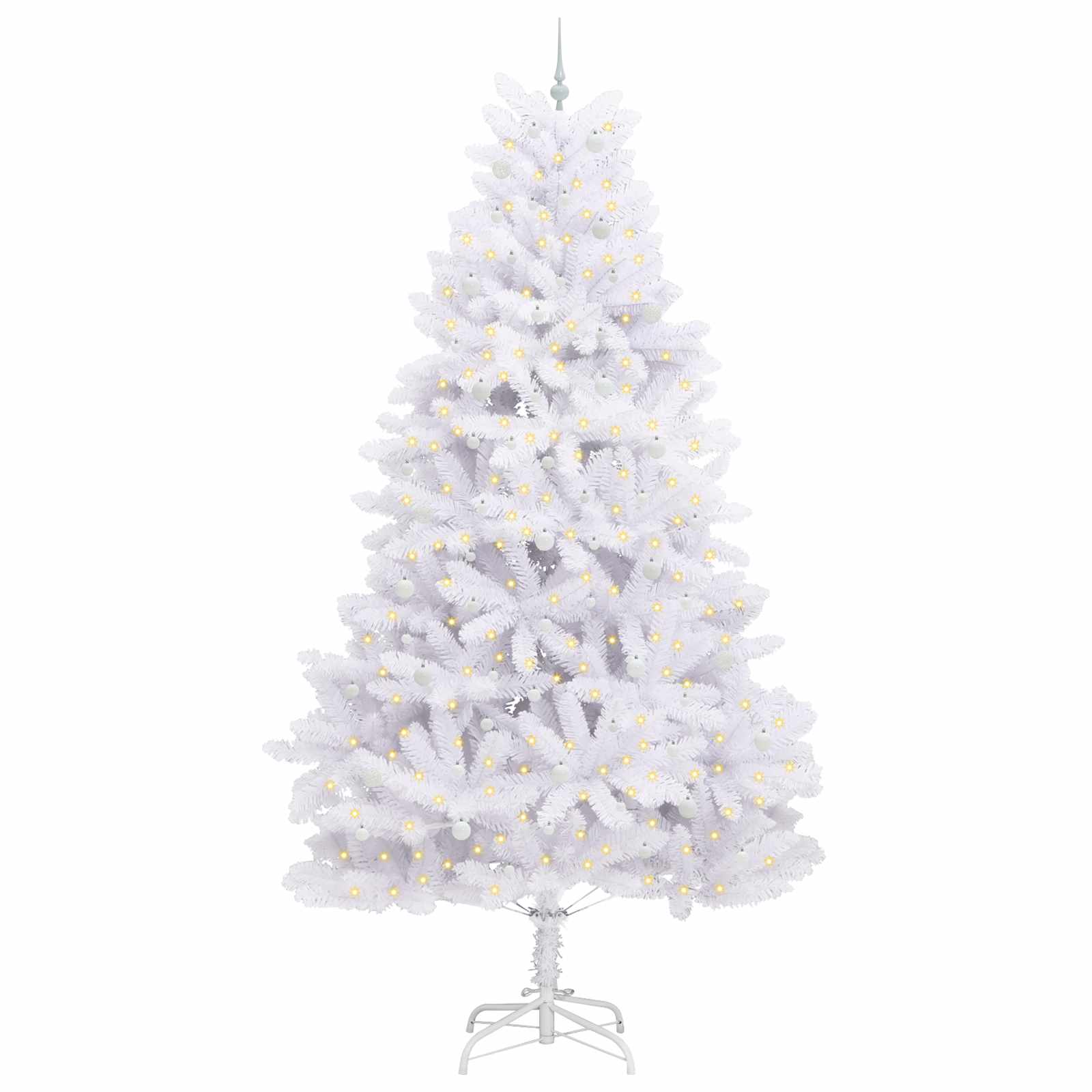 Vidaxx künstlicher klappbarer Weihnachtsbaum weiß 300 cm PVC und Stahl