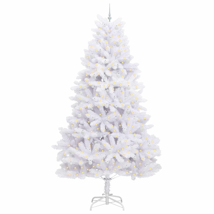 Vidaxx künstlicher klappbarer Weihnachtsbaum weiß 300 cm PVC und Stahl
