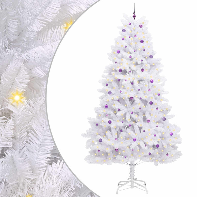 Vidaxx künstlicher klappbarer Weihnachtsbaum weiß 300 cm PVC und Stahl