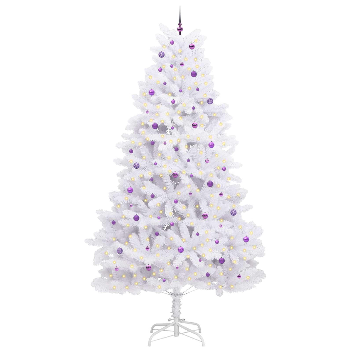 Vidaxx künstlicher klappbarer Weihnachtsbaum weiß 300 cm PVC und Stahl