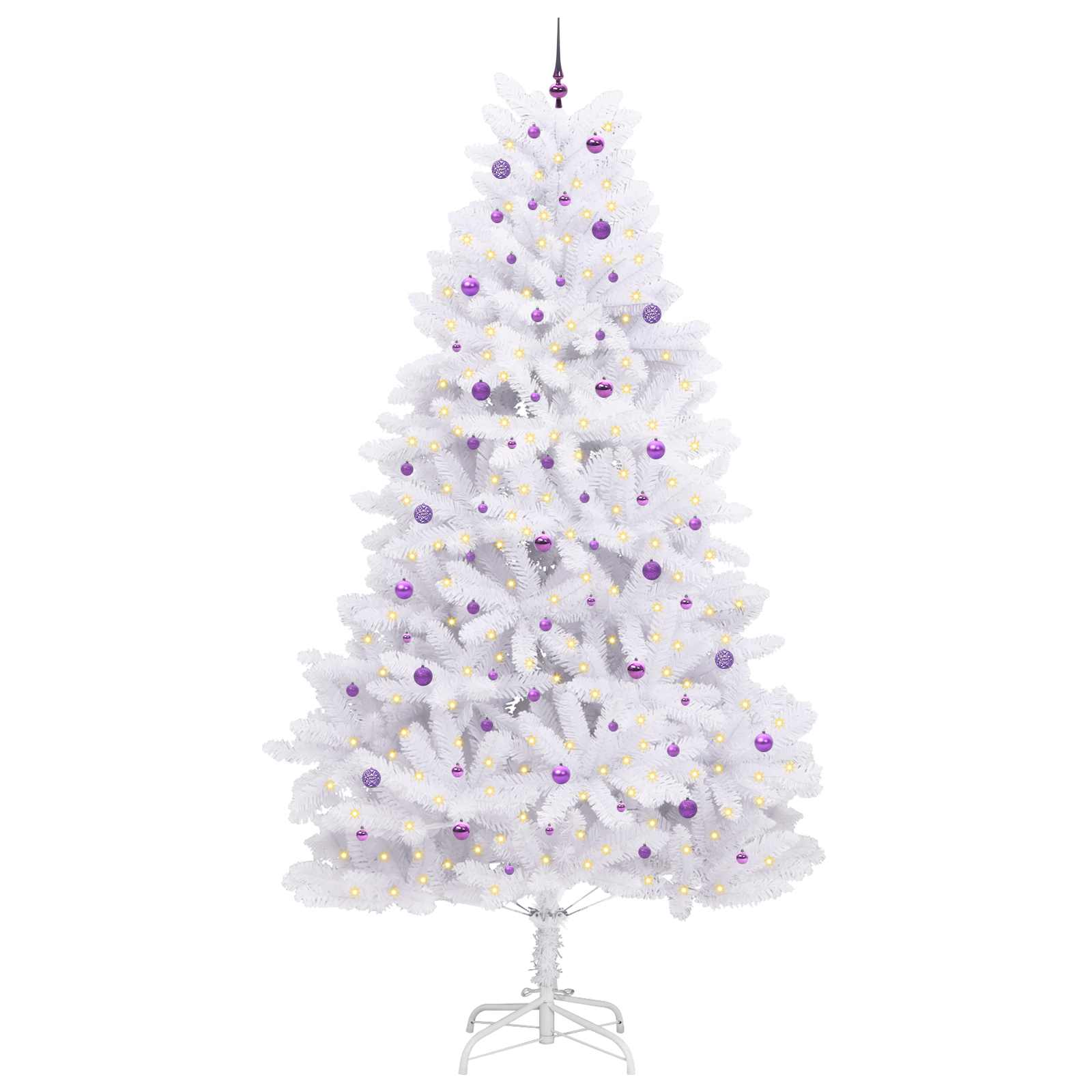 Vidaxx künstlicher klappbarer Weihnachtsbaum weiß 300 cm PVC und Stahl