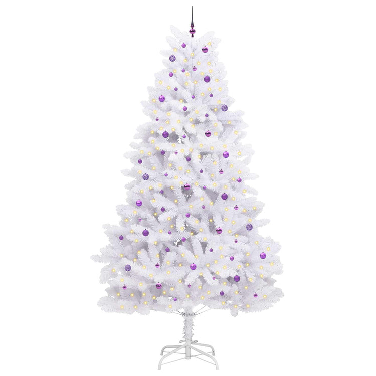Vidaxx künstlicher klappbarer Weihnachtsbaum weiß 300 cm PVC und Stahl