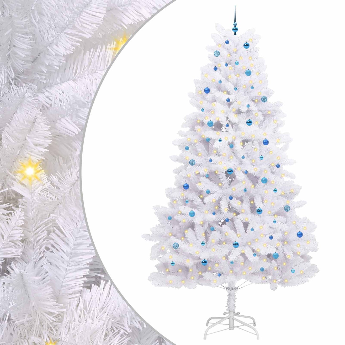 Vidaxx künstlicher klappbarer Weihnachtsbaum weiß 300 cm PVC und Stahl