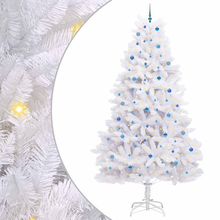 Vidaxx künstlicher klappbarer Weihnachtsbaum weiß 300 cm PVC und Stahl