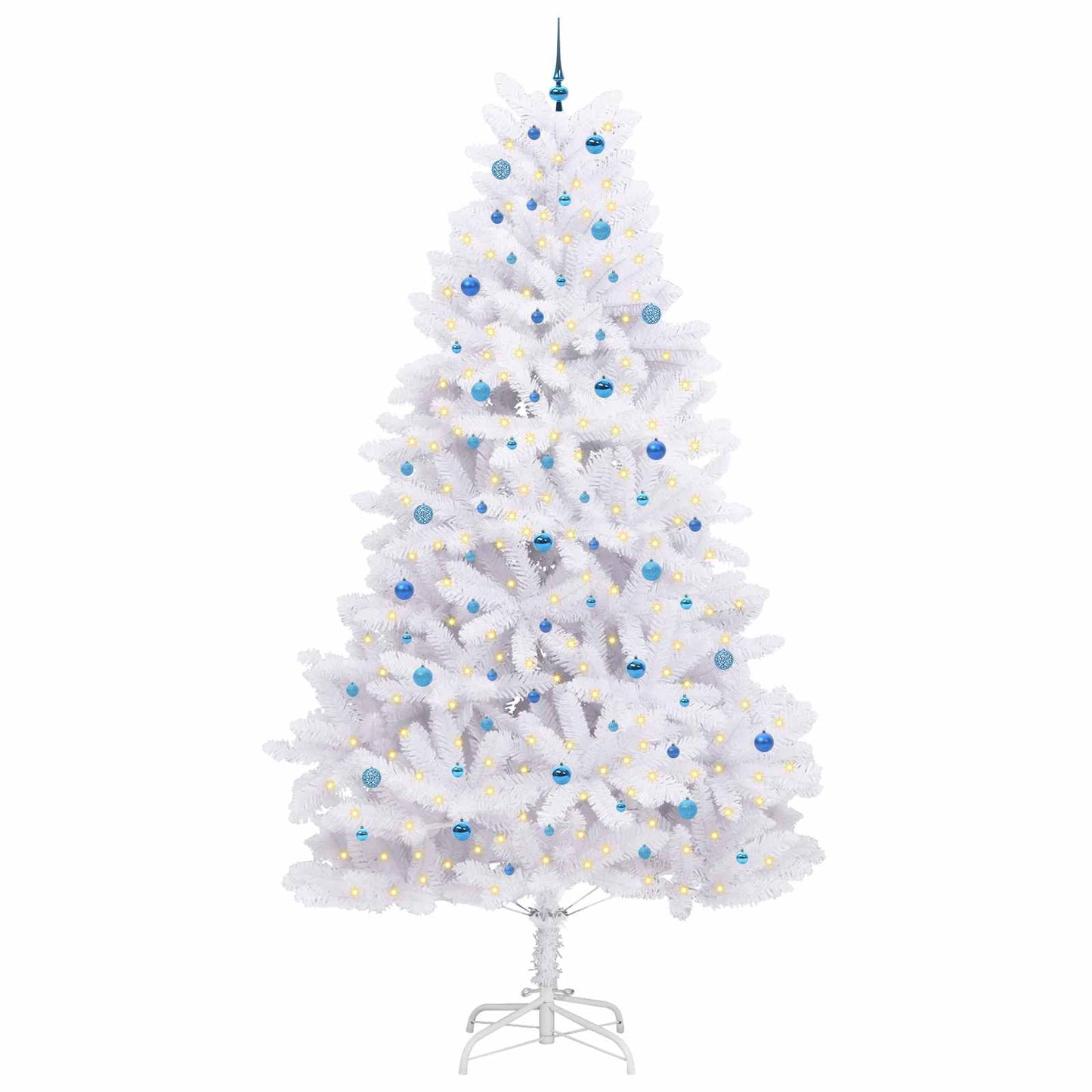 Vidaxx künstlicher klappbarer Weihnachtsbaum weiß 300 cm PVC und Stahl