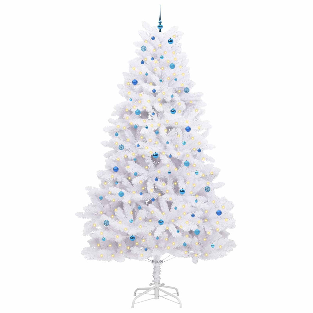 Vidaxx künstlicher klappbarer Weihnachtsbaum weiß 300 cm PVC und Stahl