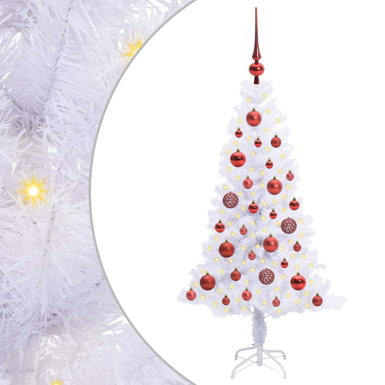 Künstlicher Weihnachtsbaum von Vidaxx mit 150 LEDs, weiß, 120 cm, PVC und Stahl