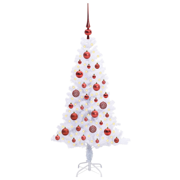 Künstlicher Weihnachtsbaum von Vidaxx mit 150 LEDs, weiß, 120 cm, PVC und Stahl
