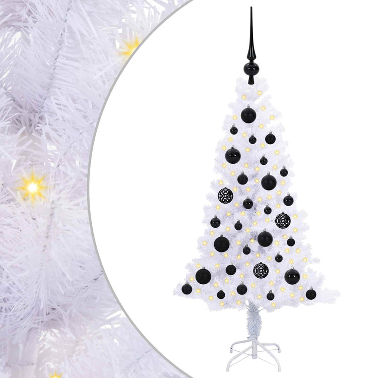 Künstlicher Weihnachtsbaum von Vidaxx mit 150 LEDs, weiß, 120 cm, PVC und Stahl