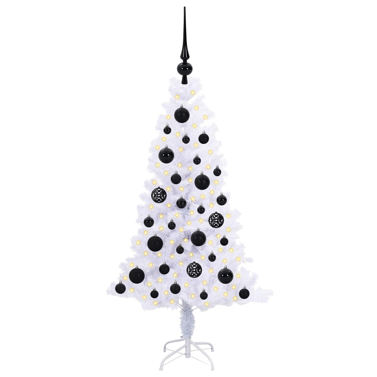 Künstlicher Weihnachtsbaum von Vidaxx mit 150 LEDs, weiß, 120 cm, PVC und Stahl