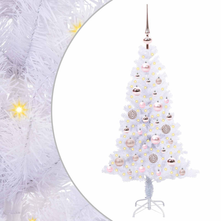 Künstlicher Weihnachtsbaum von Vidaxx mit 150 LEDs, weiß, 120 cm, PVC und Stahl