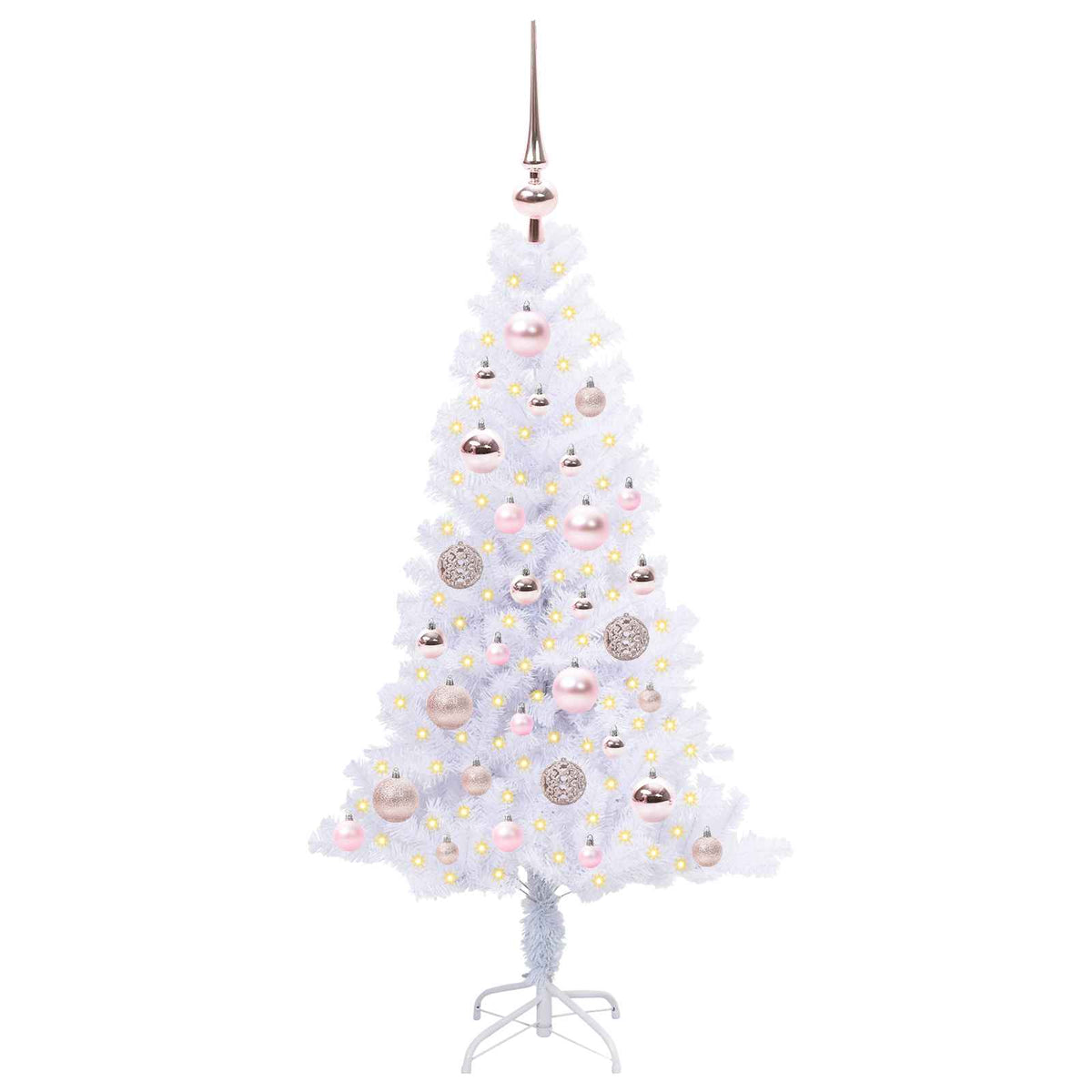 Künstlicher Weihnachtsbaum von Vidaxx mit 150 LEDs, weiß, 120 cm, PVC und Stahl
