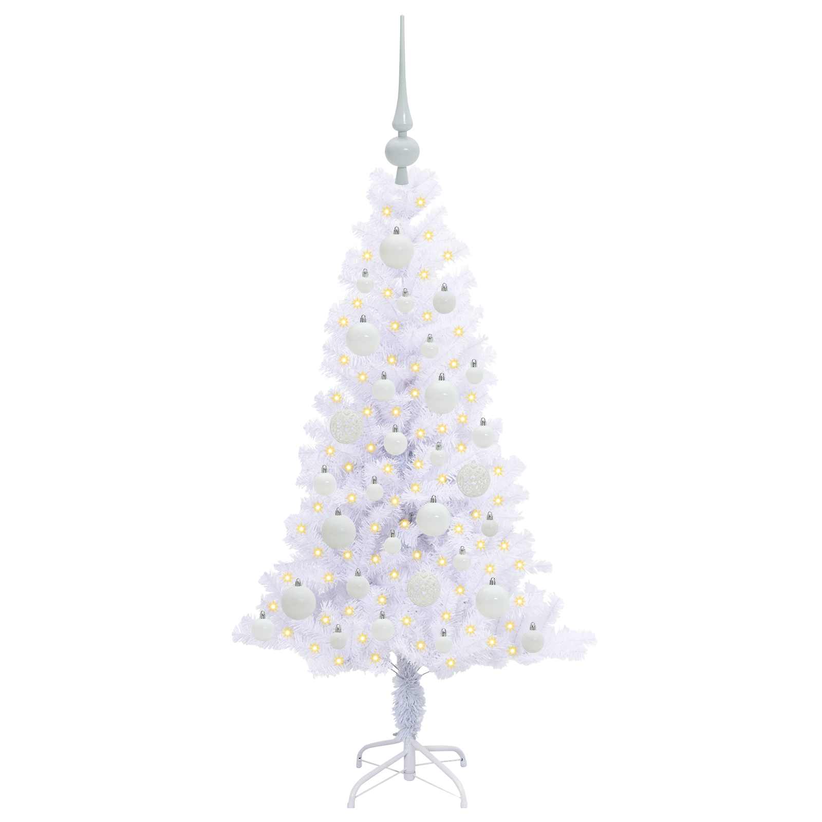 Künstlicher Weihnachtsbaum von Vidaxx mit 150 LEDs, weiß, 120 cm, PVC und Stahl
