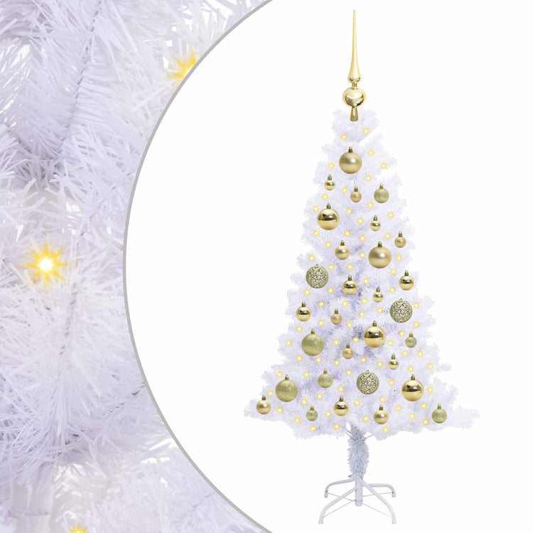 Künstlicher Weihnachtsbaum von Vidaxx mit 150 LEDs, weiß, 120 cm, PVC und Stahl