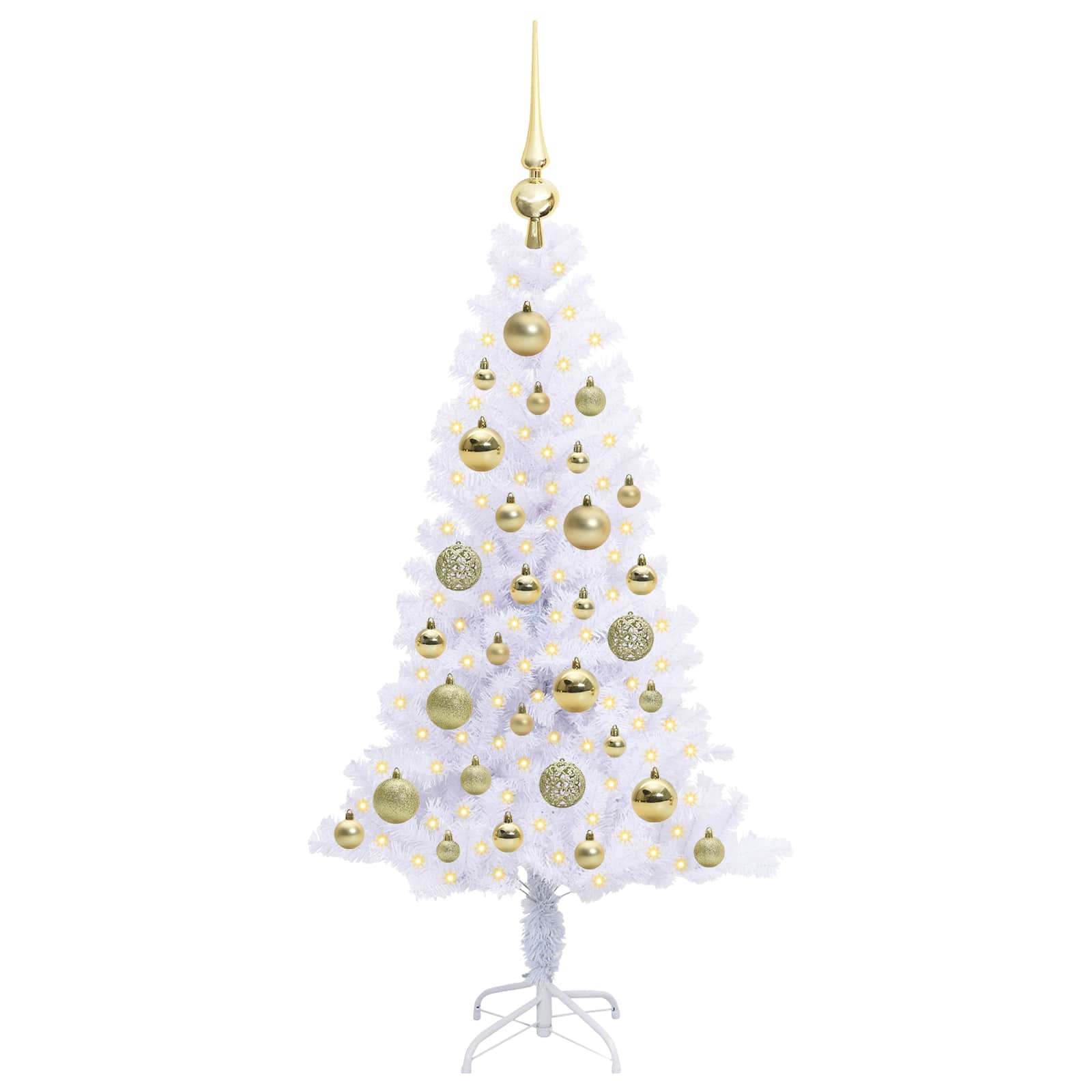 Künstlicher Weihnachtsbaum von Vidaxx mit 150 LEDs, weiß, 120 cm, PVC und Stahl