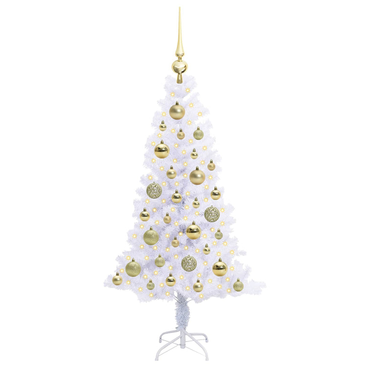 Künstlicher Weihnachtsbaum von Vidaxx mit 150 LEDs, weiß, 120 cm, PVC und Stahl