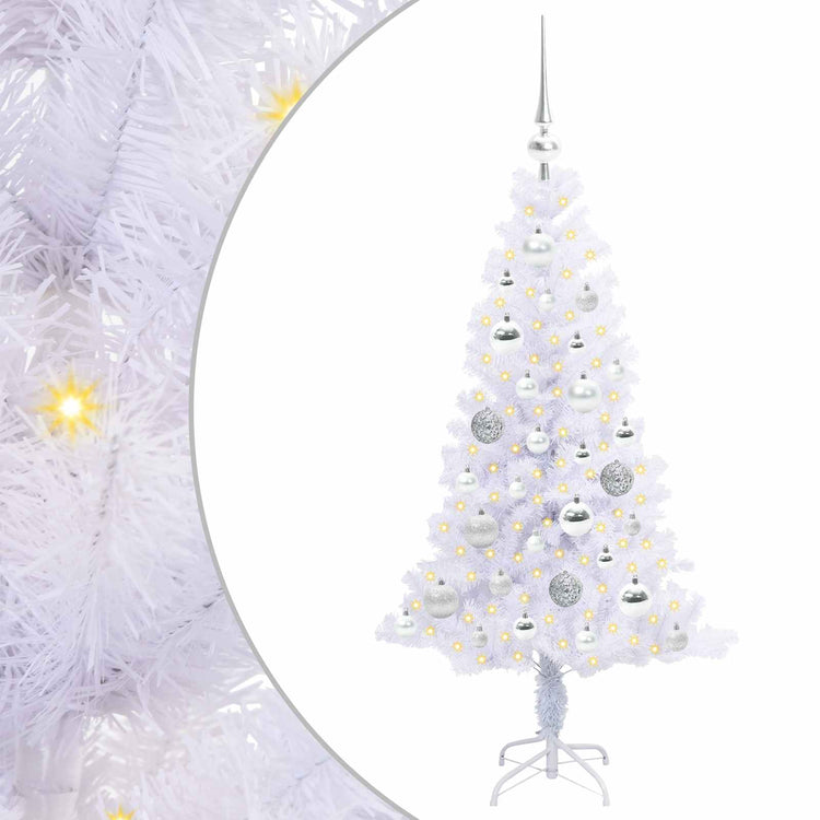 Künstlicher Weihnachtsbaum von Vidaxx mit 150 LEDs, weiß, 120 cm, PVC und Stahl
