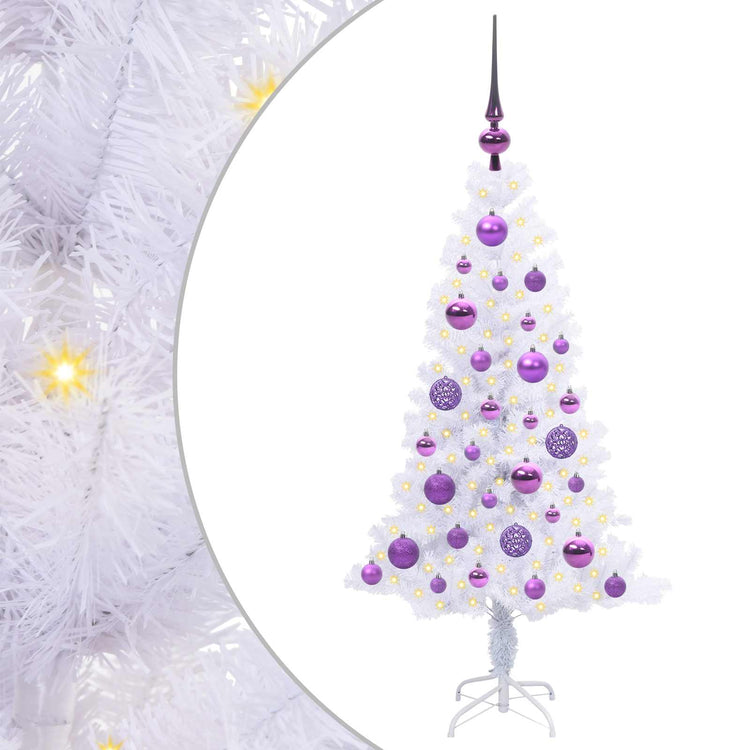 Künstlicher Weihnachtsbaum von Vidaxx mit 150 LEDs, weiß, 120 cm, PVC und Stahl