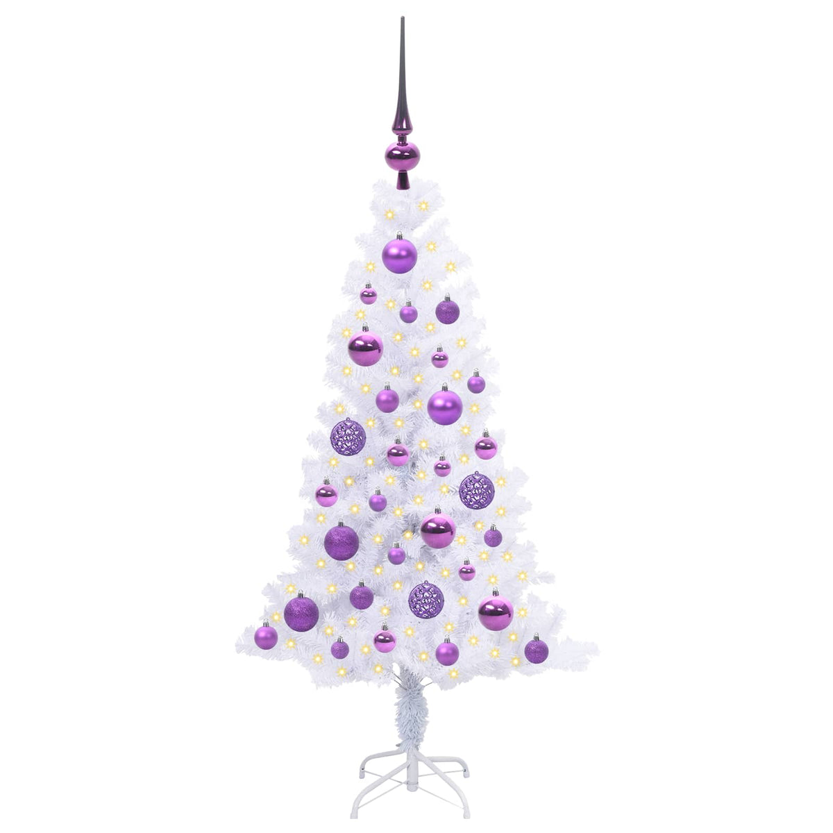 Künstlicher Weihnachtsbaum von Vidaxx mit 150 LEDs, weiß, 120 cm, PVC und Stahl