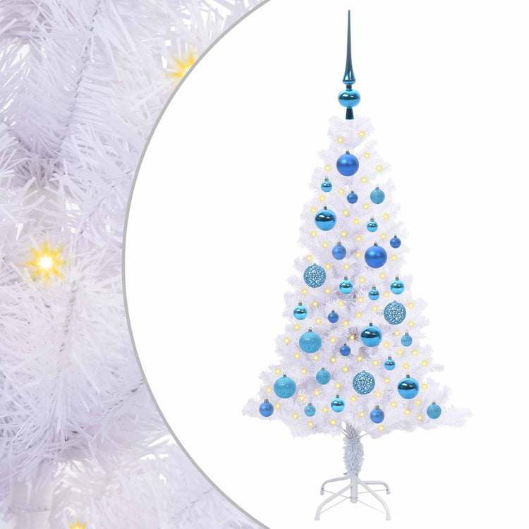 Künstlicher Weihnachtsbaum von Vidaxx mit 150 LEDs, weiß, 120 cm, PVC und Stahl