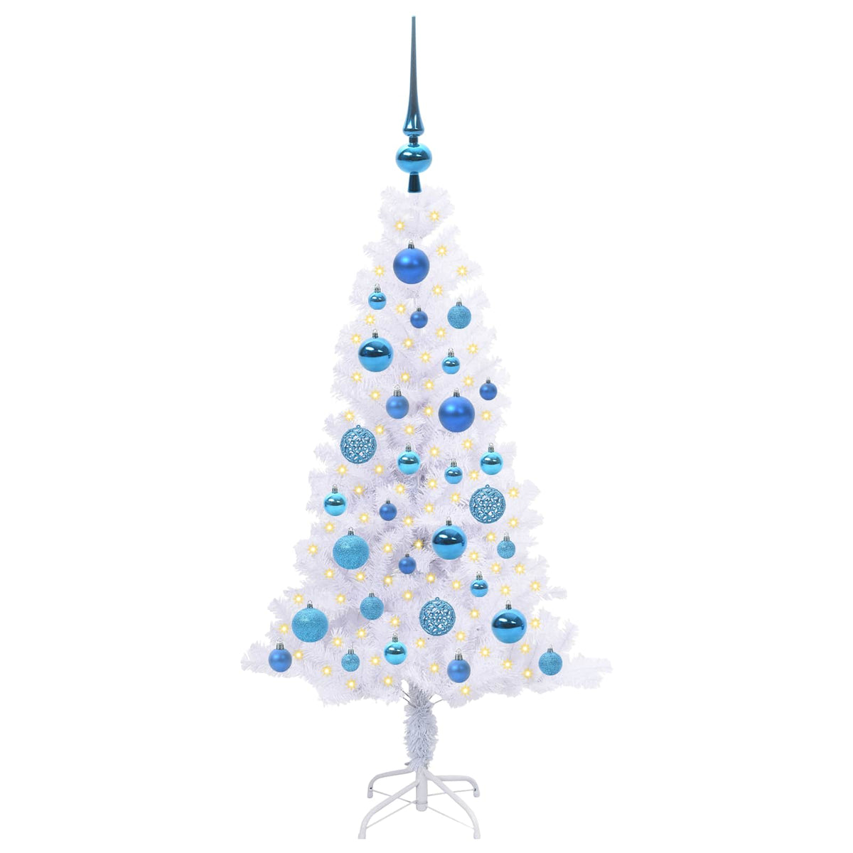 Künstlicher Weihnachtsbaum von Vidaxx mit 150 LEDs, weiß, 120 cm, PVC und Stahl
