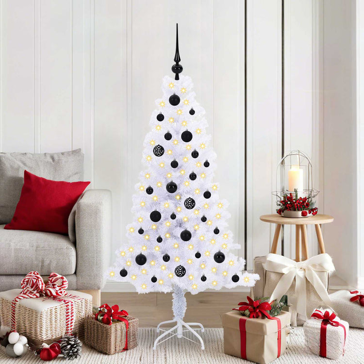 Künstlicher Weihnachtsbaum von Vidaxx mit 150 LEDs, weiß, 150 cm, PVC und Stahl