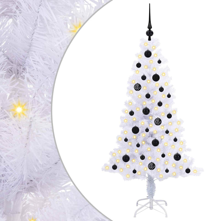 Künstlicher Weihnachtsbaum von Vidaxx mit 150 LEDs, weiß, 150 cm, PVC und Stahl