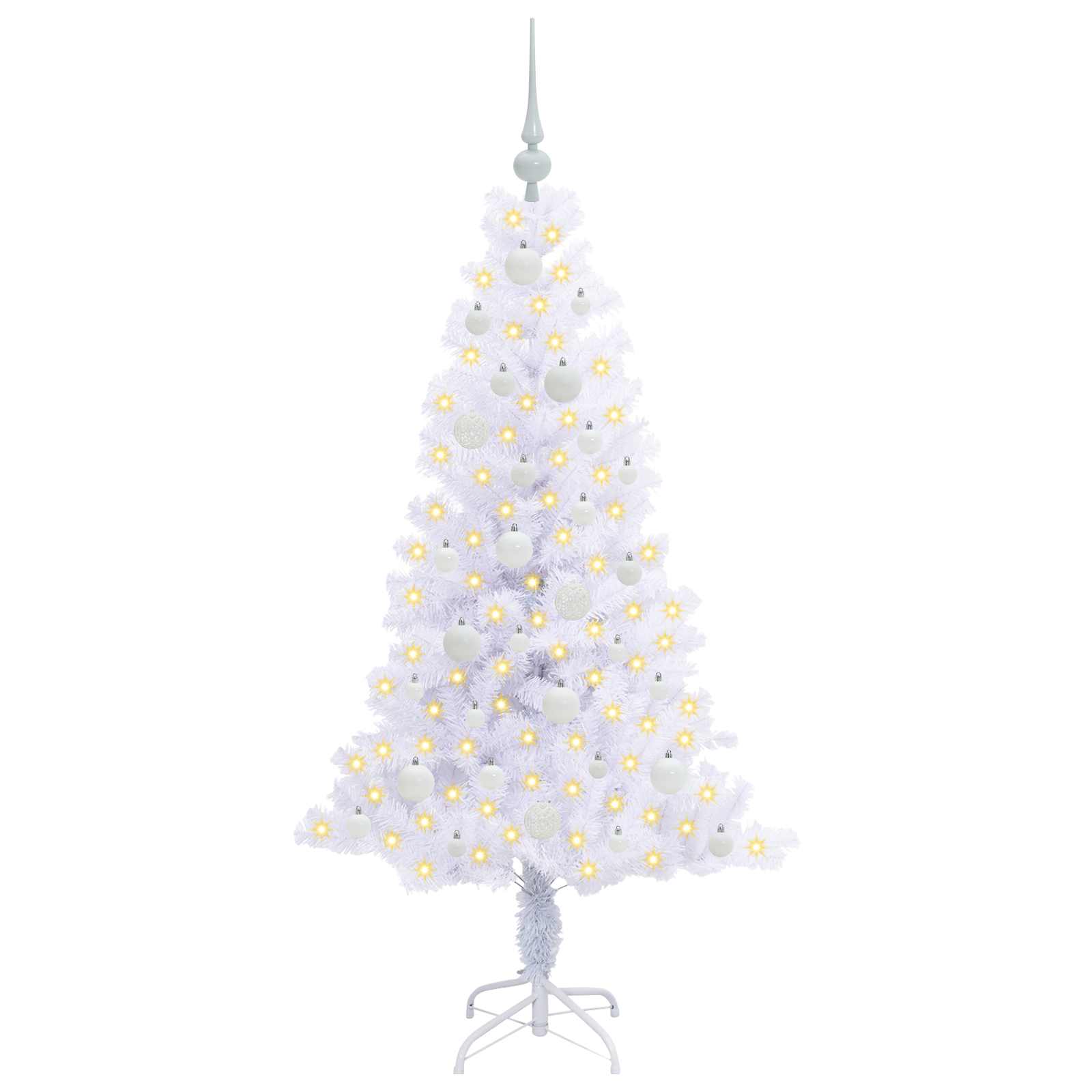 Künstlicher Weihnachtsbaum von Vidaxx mit 150 LEDs, weiß, 150 cm, PVC und Stahl
