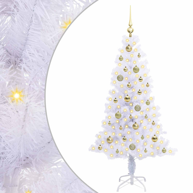 Künstlicher Weihnachtsbaum von Vidaxx mit 150 LEDs, weiß, 150 cm, PVC und Stahl