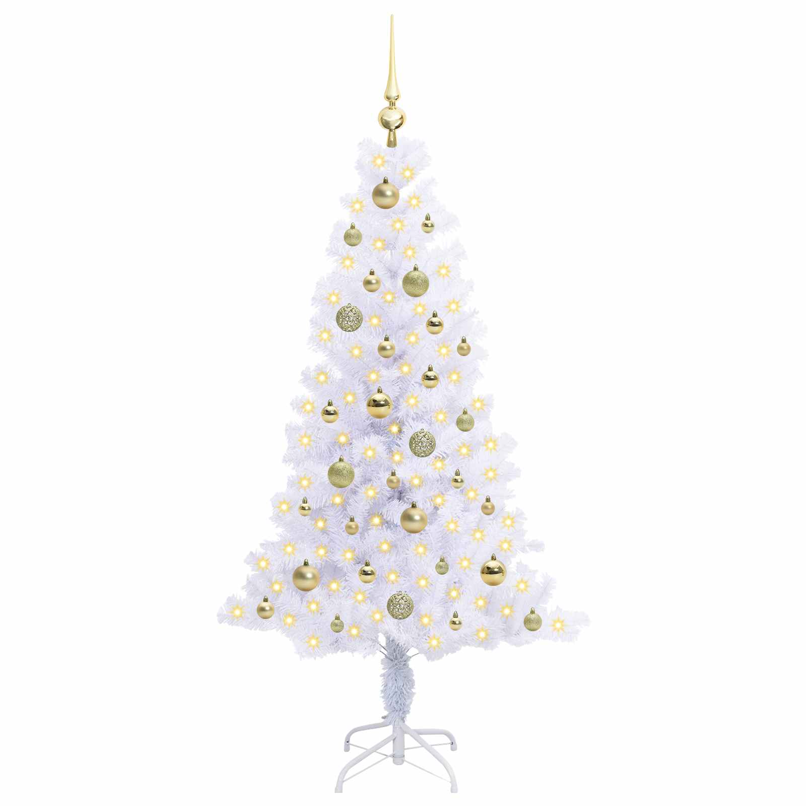 Künstlicher Weihnachtsbaum von Vidaxx mit 150 LEDs, weiß, 150 cm, PVC und Stahl