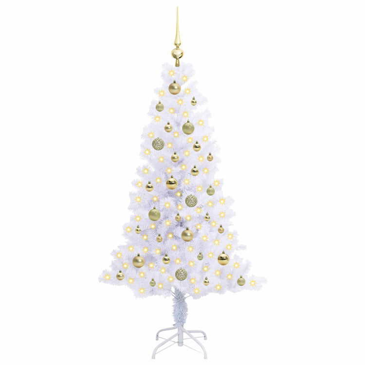 Künstlicher Weihnachtsbaum von Vidaxx mit 150 LEDs, weiß, 150 cm, PVC und Stahl