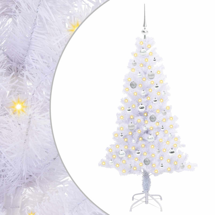 Künstlicher Weihnachtsbaum von Vidaxx mit 150 LEDs, weiß, 150 cm, PVC und Stahl