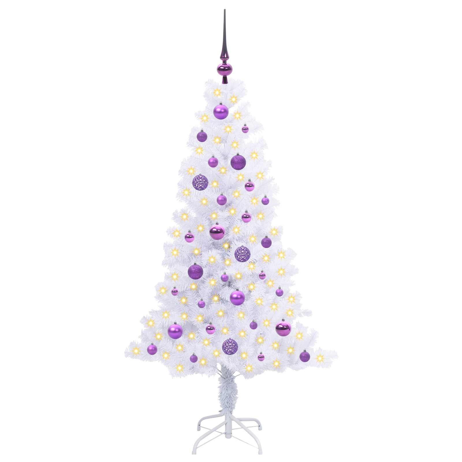 Künstlicher Weihnachtsbaum von Vidaxx mit 150 LEDs, weiß, 150 cm, PVC und Stahl