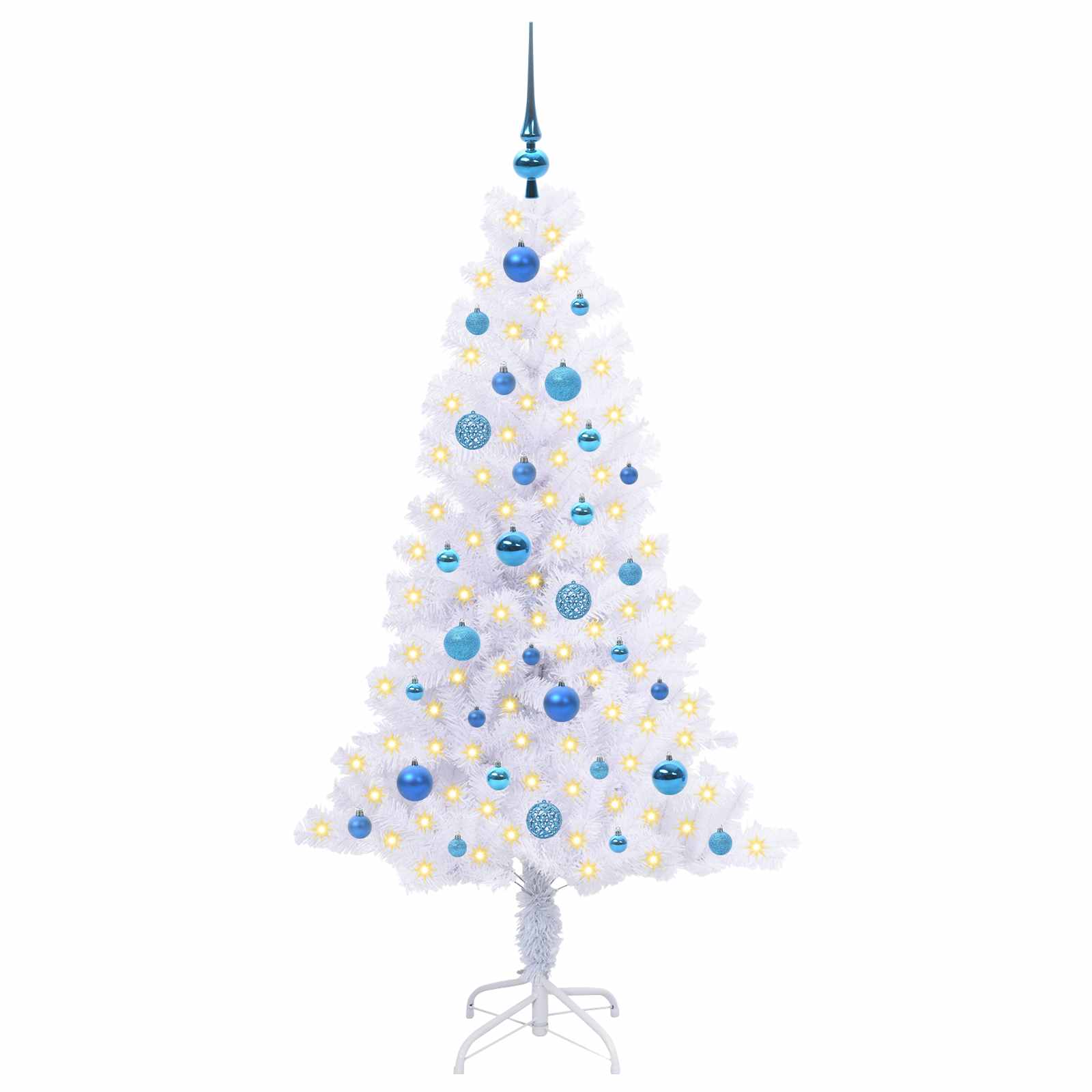 Künstlicher Weihnachtsbaum von Vidaxx mit 150 LEDs, weiß, 150 cm, PVC und Stahl