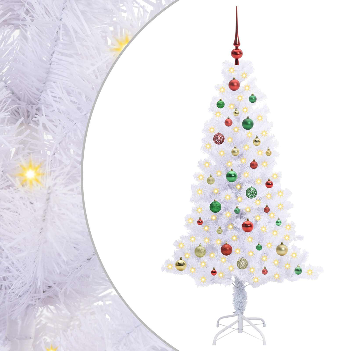 Künstlicher Weihnachtsbaum von Vidaxx mit 150 LEDs, weiß, 150 cm, PVC und Stahl