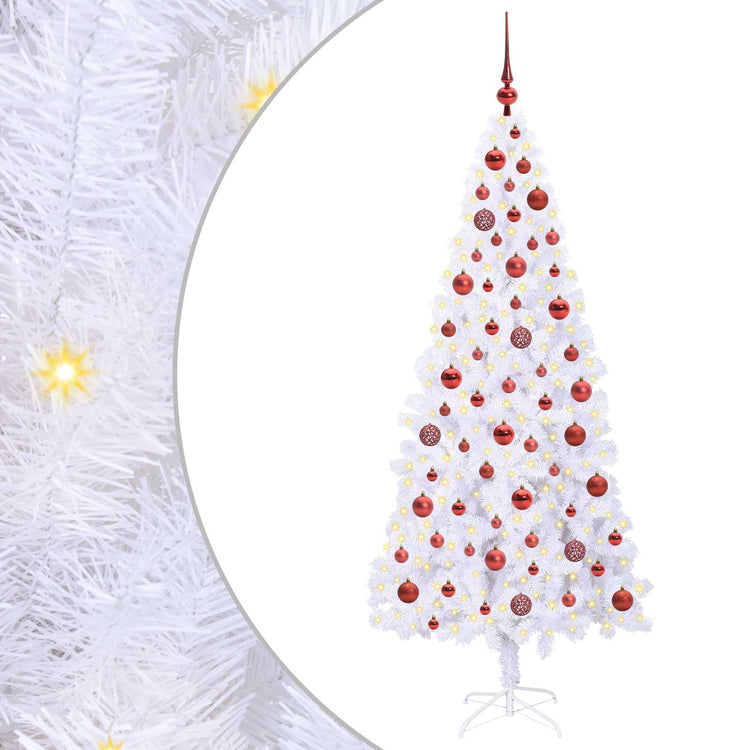 Künstlicher Weihnachtsbaum von Vidaxx mit 300 LEDs, weiß, 180 cm, PVC und Stahl