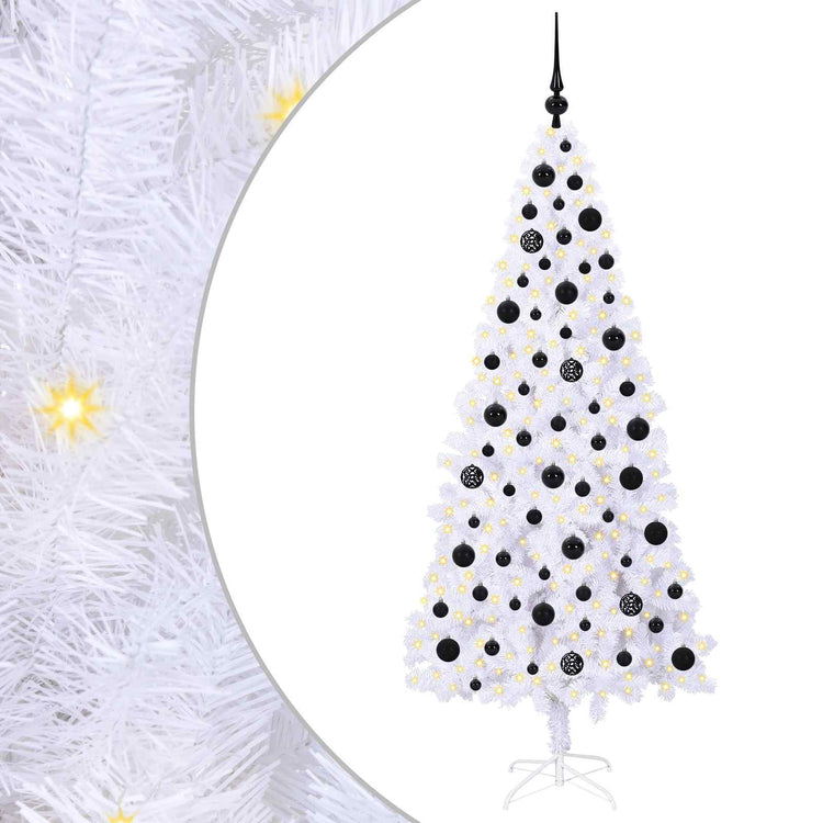 Künstlicher Weihnachtsbaum von Vidaxx mit 300 LEDs, weiß, 180 cm, PVC und Stahl