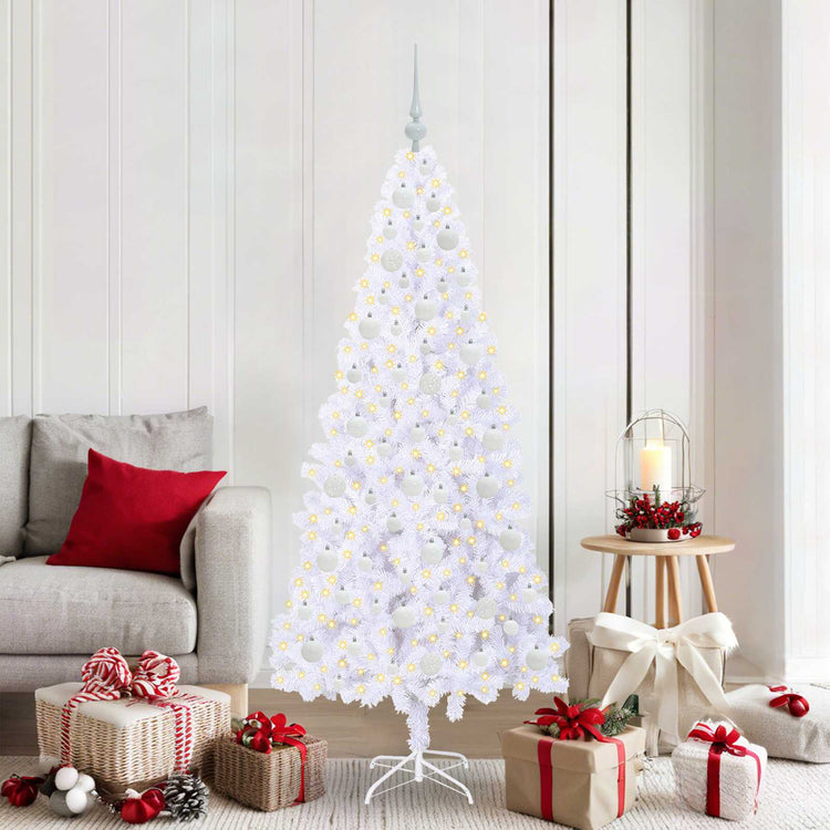 Künstlicher Weihnachtsbaum von Vidaxx mit 300 LEDs, weiß, 180 cm, PVC und Stahl