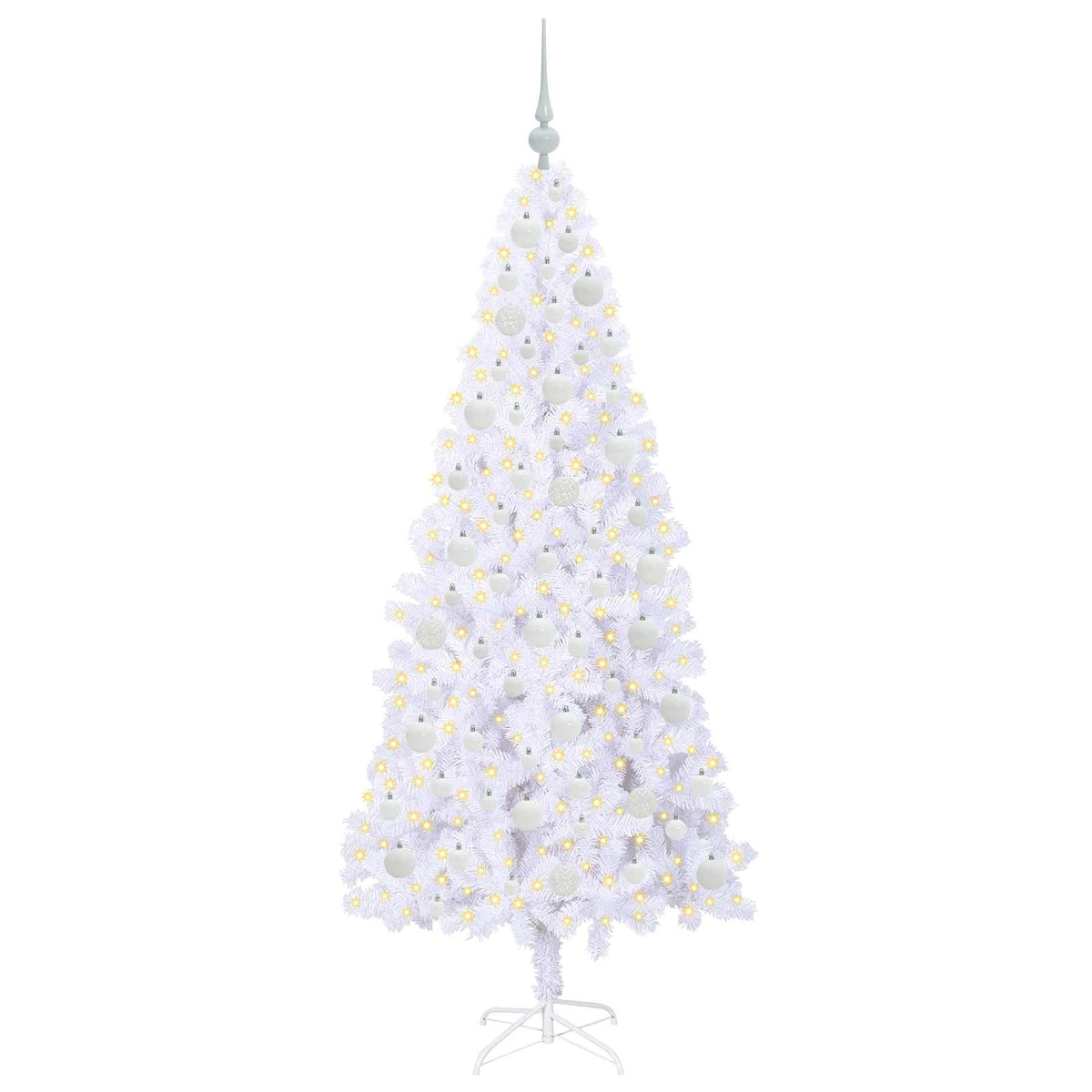 Künstlicher Weihnachtsbaum von Vidaxx mit 300 LEDs, weiß, 180 cm, PVC und Stahl