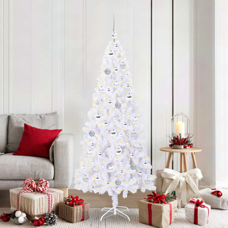 Künstlicher Weihnachtsbaum von Vidaxx mit 300 LEDs, weiß, 180 cm, PVC und Stahl