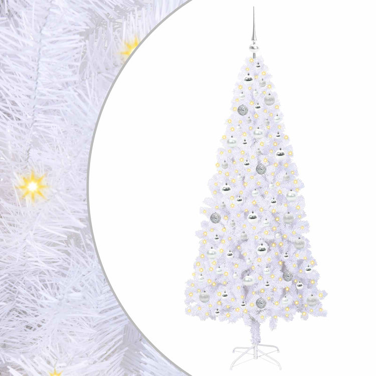 Künstlicher Weihnachtsbaum von Vidaxx mit 300 LEDs, weiß, 180 cm, PVC und Stahl