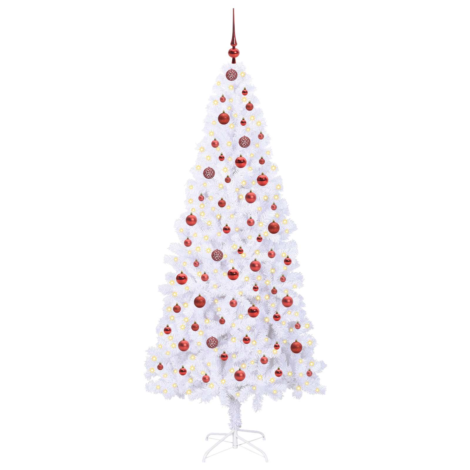 Künstlicher Weihnachtsbaum von Vidaxx mit 300 LEDs, weiß, 210 cm, PVC und Stahl