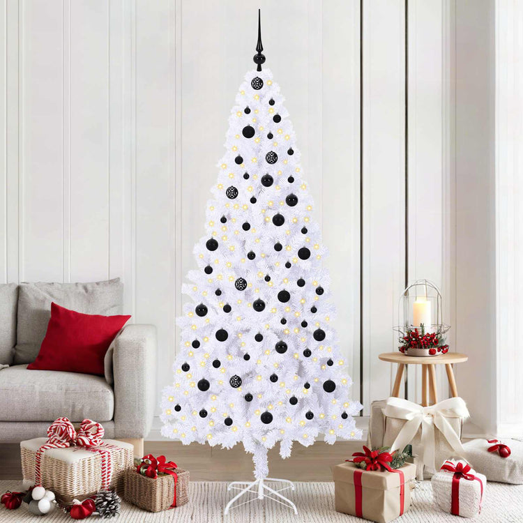 Künstlicher Weihnachtsbaum von Vidaxx mit 300 LEDs, weiß, 210 cm, PVC und Stahl