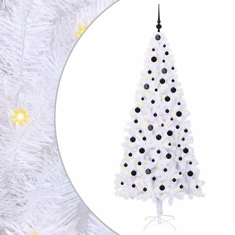 Künstlicher Weihnachtsbaum von Vidaxx mit 300 LEDs, weiß, 210 cm, PVC und Stahl