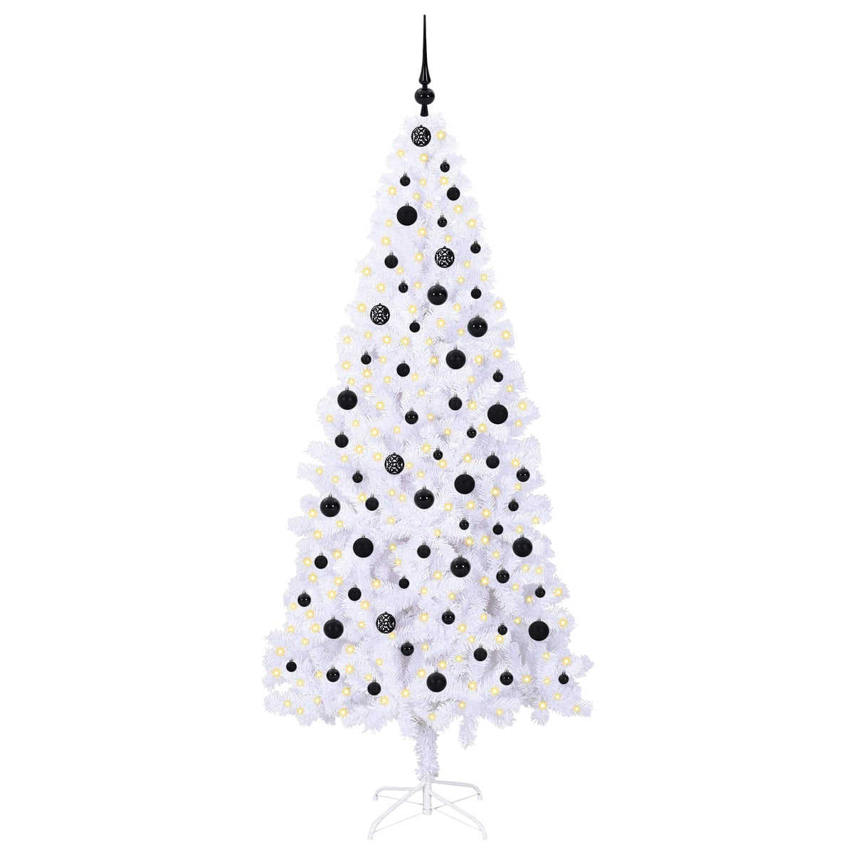 Künstlicher Weihnachtsbaum von Vidaxx mit 300 LEDs, weiß, 210 cm, PVC und Stahl