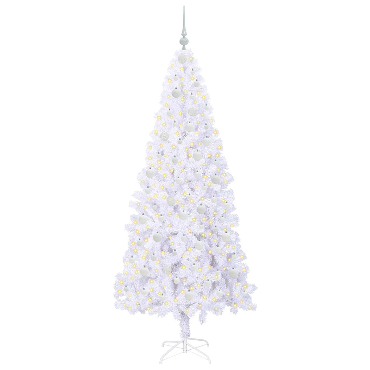 Künstlicher Weihnachtsbaum von Vidaxx mit 300 LEDs, weiß, 210 cm, PVC und Stahl