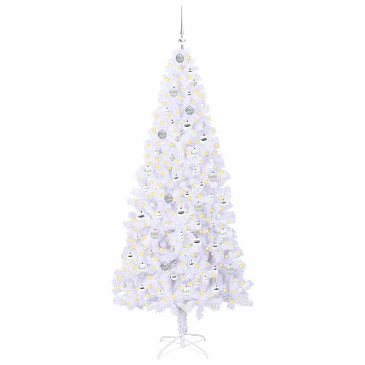 Künstlicher Weihnachtsbaum von Vidaxx mit 300 LEDs, weiß, 210 cm, PVC und Stahl