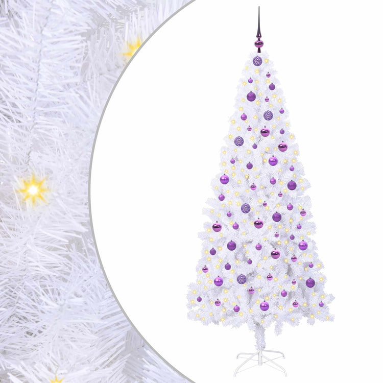 Künstlicher Weihnachtsbaum von Vidaxx mit 300 LEDs, weiß, 210 cm, PVC und Stahl